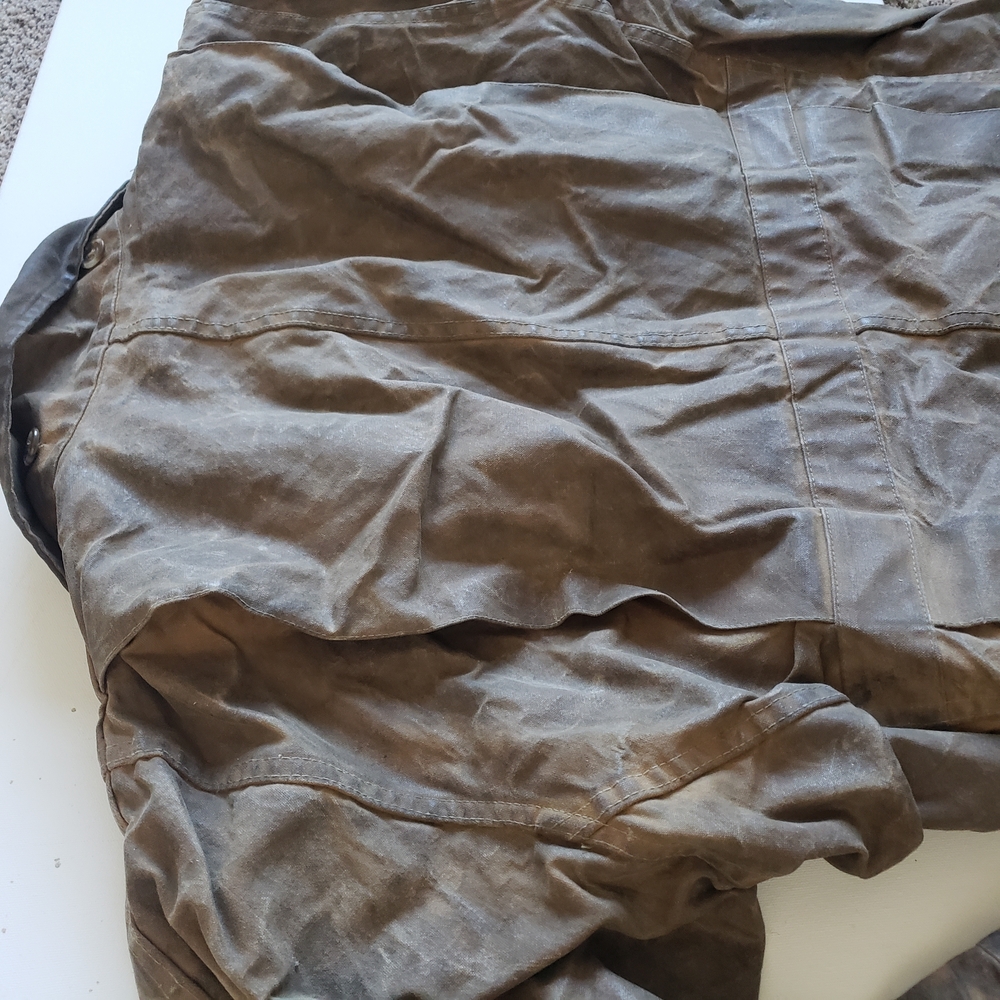 Vintage CC Filson 1990s Waxed Tin Cloth Cruiser Jacket Fully Lined Hunting Ranch - Picture 11 of 16